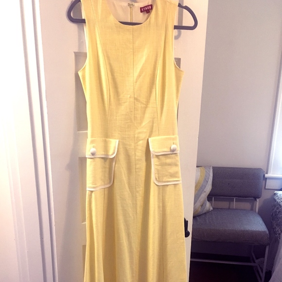 Staud Bait Linen Maxi Dress/Gown - Picture 2 of 3